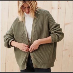 Jenni Kayne Cotton Cocoon Cardigan in Sage  - like new